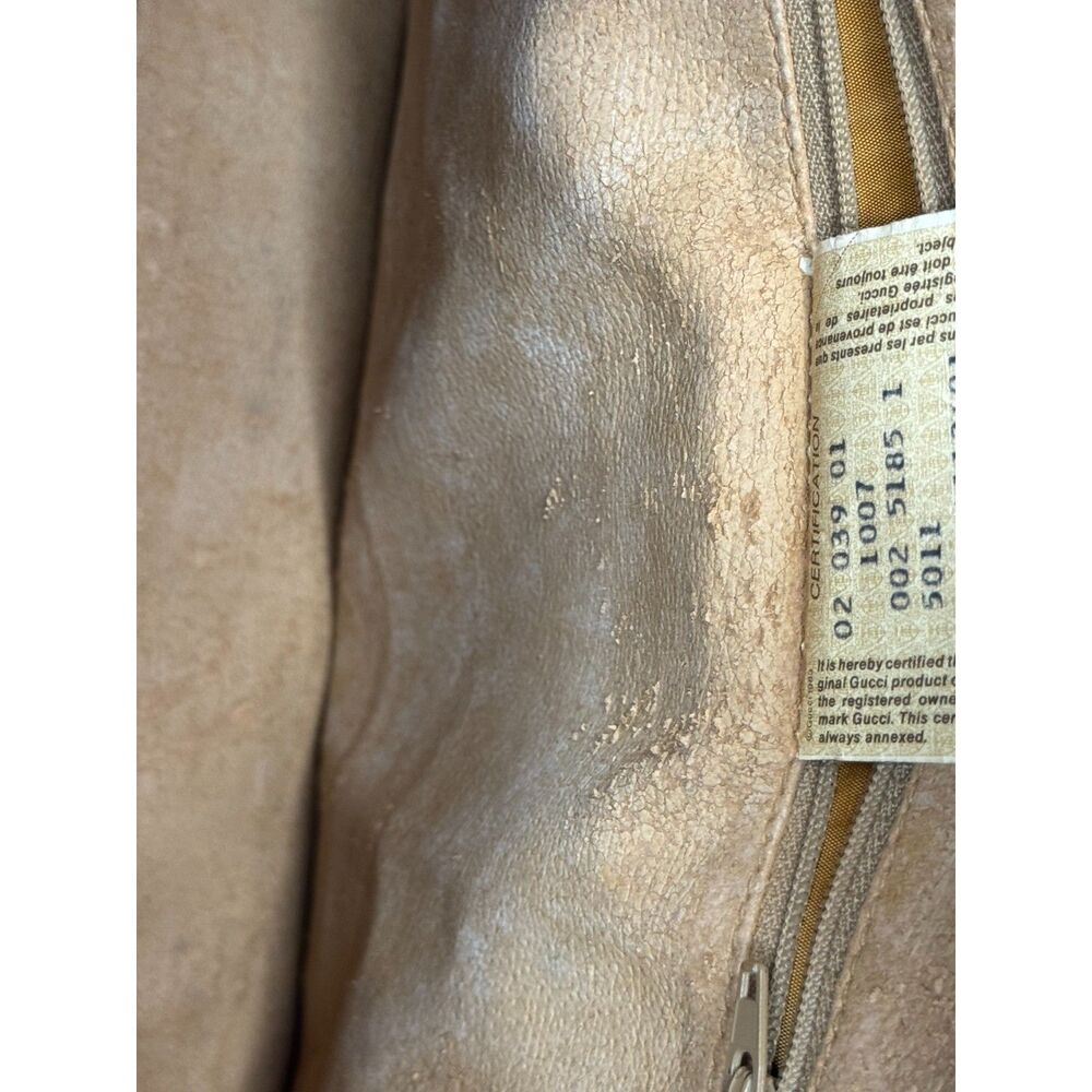 Vintage Gucci GG Supreme Web Sherry Line PVC Boston Bag Purse Italy - Picture 13 of 15